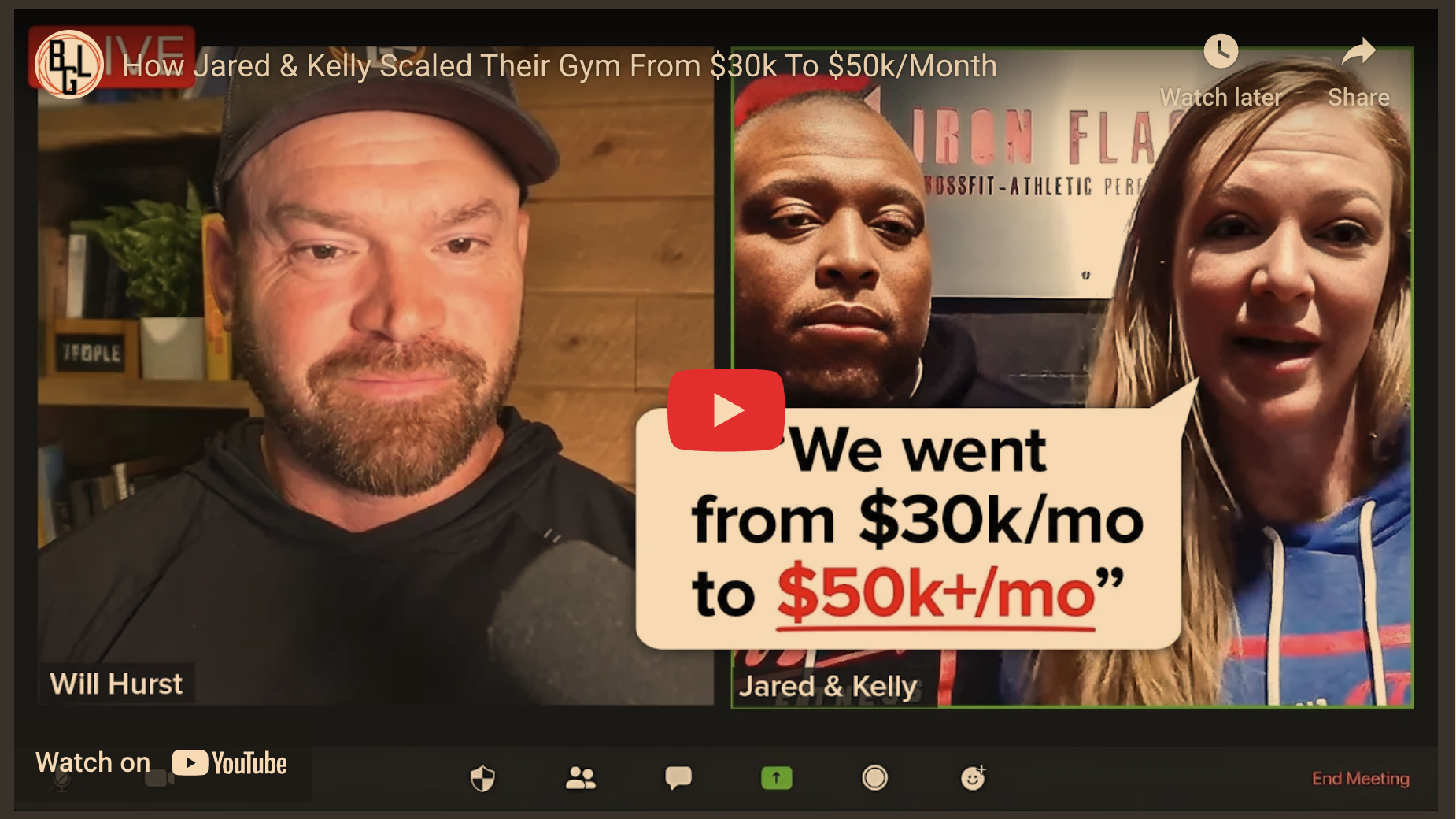 How Jared & Kelly scaled their gym income in a video call.