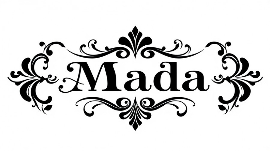 Amada Restaurant Anniversary Celebration elegant logo design.