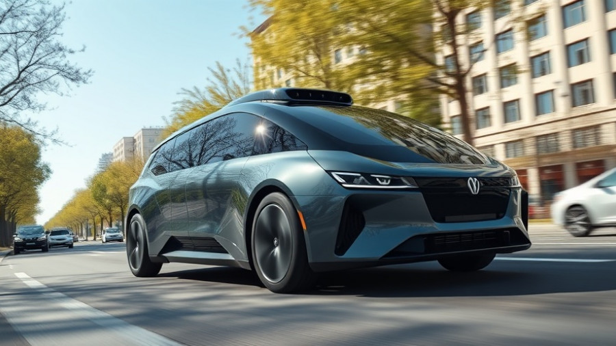 Autonomous vehicle for DoorDash automated delivery in urban setting.