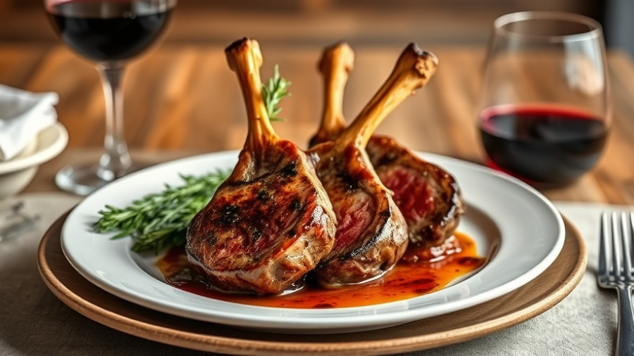 Arrowhead Grill's elegant lamb chops with wine in Arizona's best restaurant 2025.