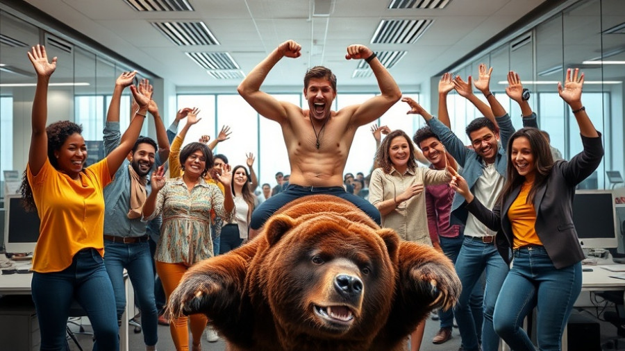 AI-generated ad campaign in restaurant marketing depicted by a lively office scene.