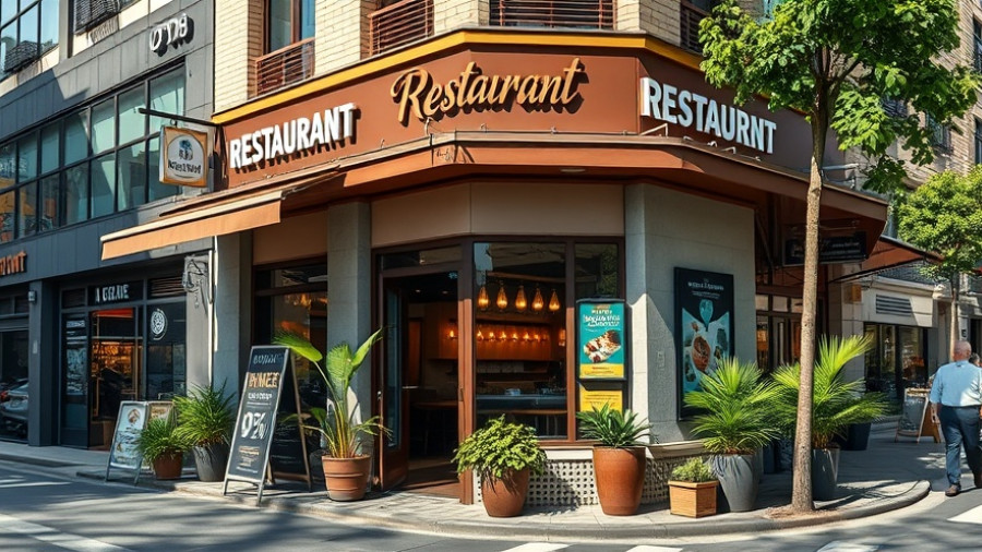 Party Fowl Nashville restaurant entrance corner view with posters.