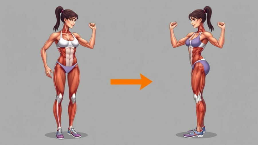 Aerobic standing workouts illustration showing muscle tone and belly fat loss.