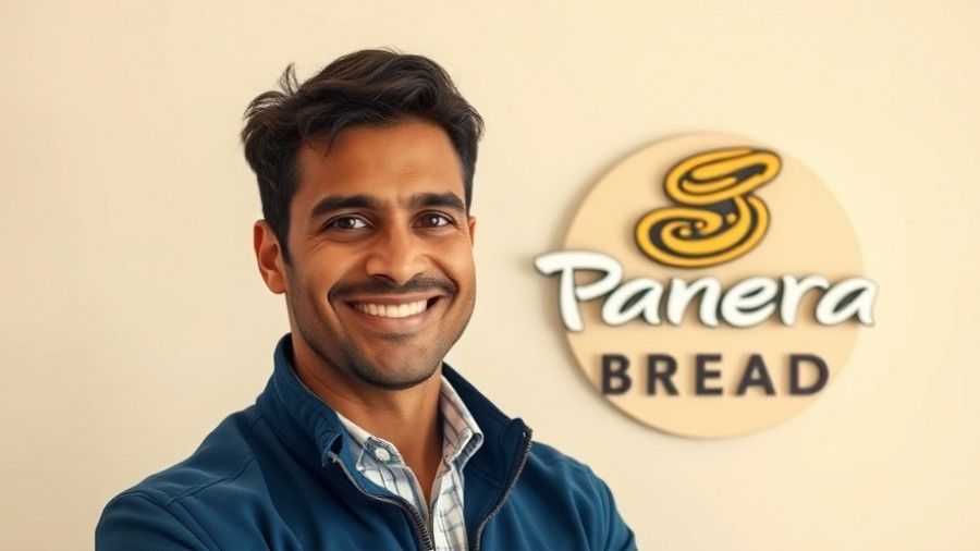 Panera Bread Chief Financial Officer portrait with logo.