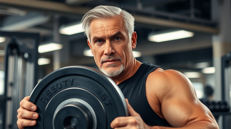 Man demonstrating weight plate hold in gym, Gym Etiquette Guide.
