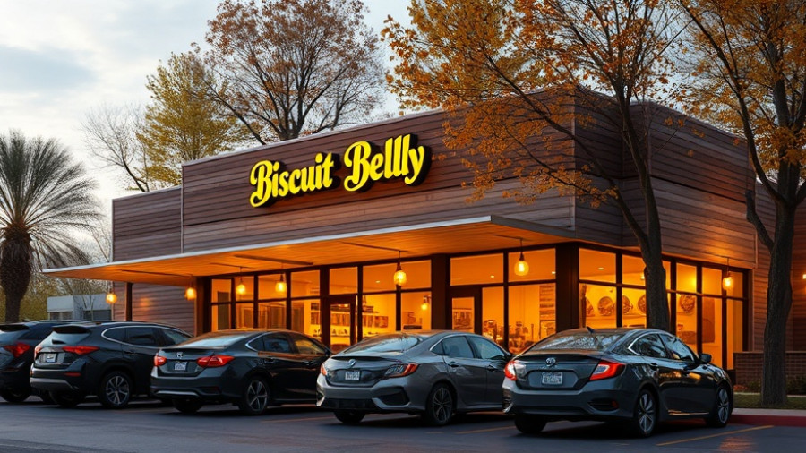 Biscuit Belly restaurant exterior, part of Southeast expansion.