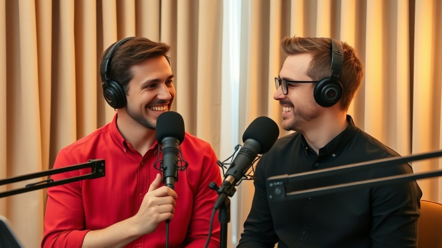 Podcast conversation scene with two men discussing Mike Israetel drama in fitness.