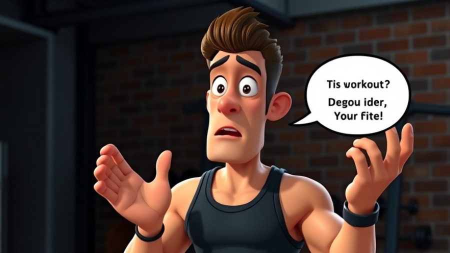 Animated fitness expert discussing behind the neck pressing risks.