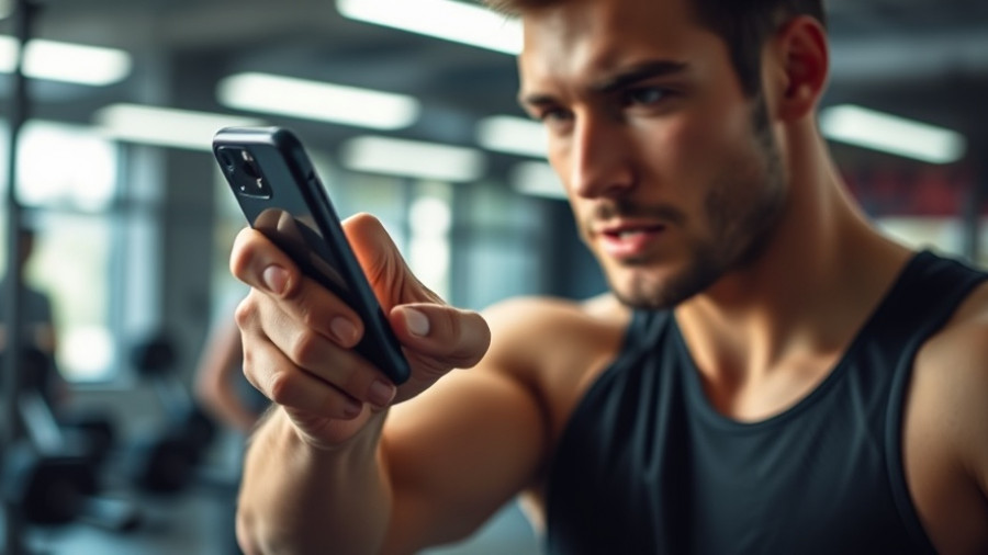 Focused athletic man discussing coaching as a career with a smartphone.