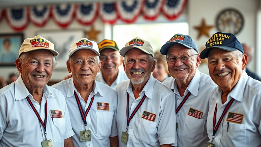 Veterans at Military Appreciation Night Golden Corral showing camaraderie.
