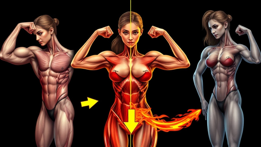 Anatomical illustration of week-long fitness progress for seniors