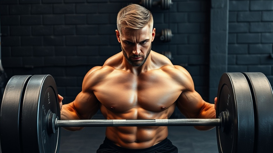 Muscular man doing heavy deadlift in gym for 15-Minute Heavy Deadlift EMOM.