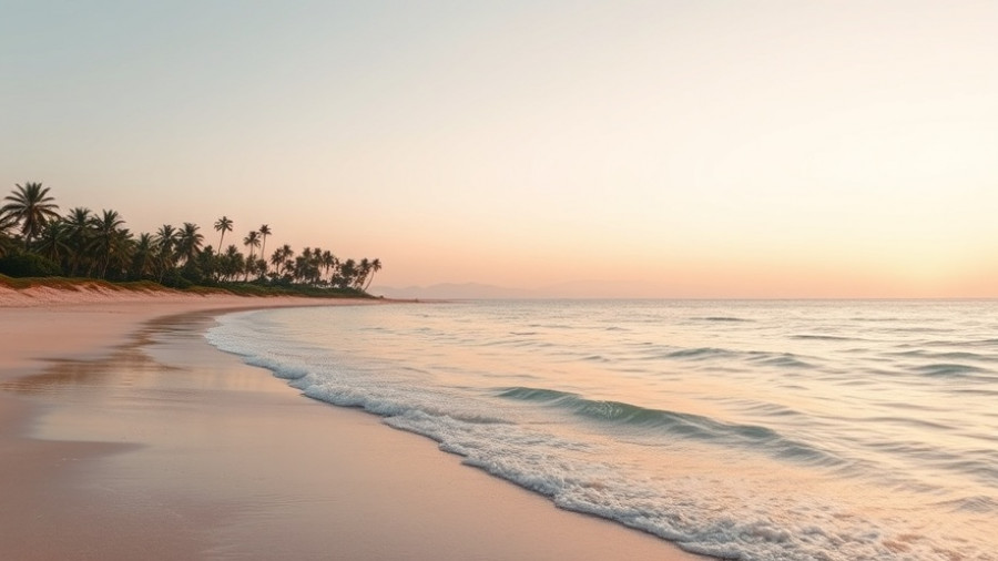 Reimagining Health Summit serene coastal view at sunset.