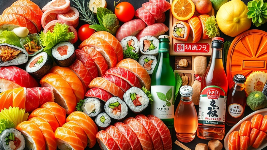 Japanese grocery store opening in Cypress showcasing sushi and produce.