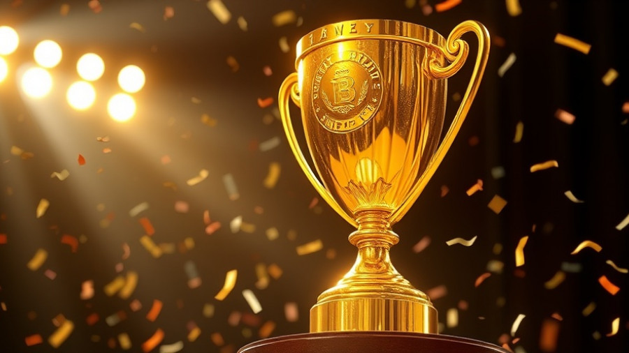 Golden trophy symbolizing EVLS Prague Pro 2025 victory.