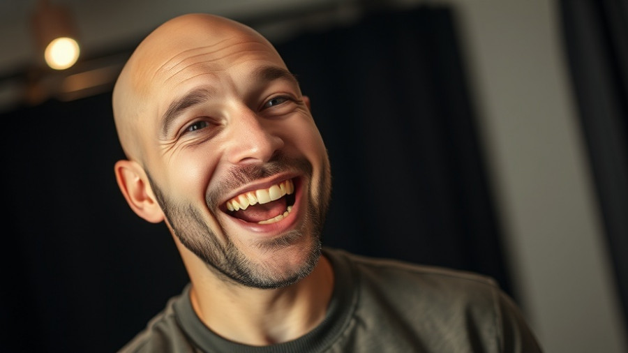 Smiling man discussing diet soda over regular.