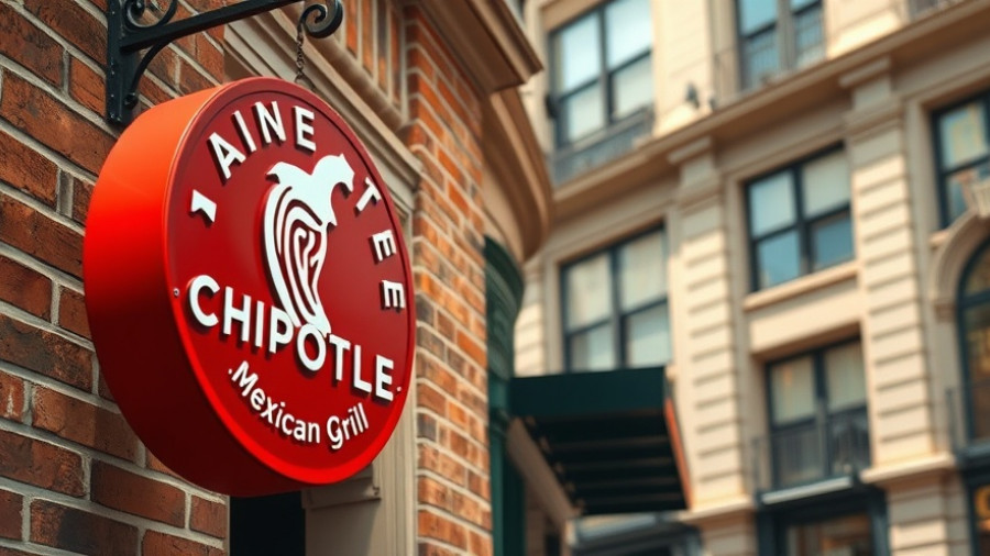 Chipotle Mexican Grill sign during 3Q visits on a brick wall.