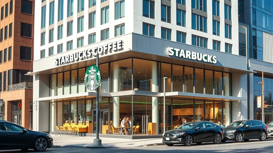 Starbucks with drive-thru highlighting modern competition.