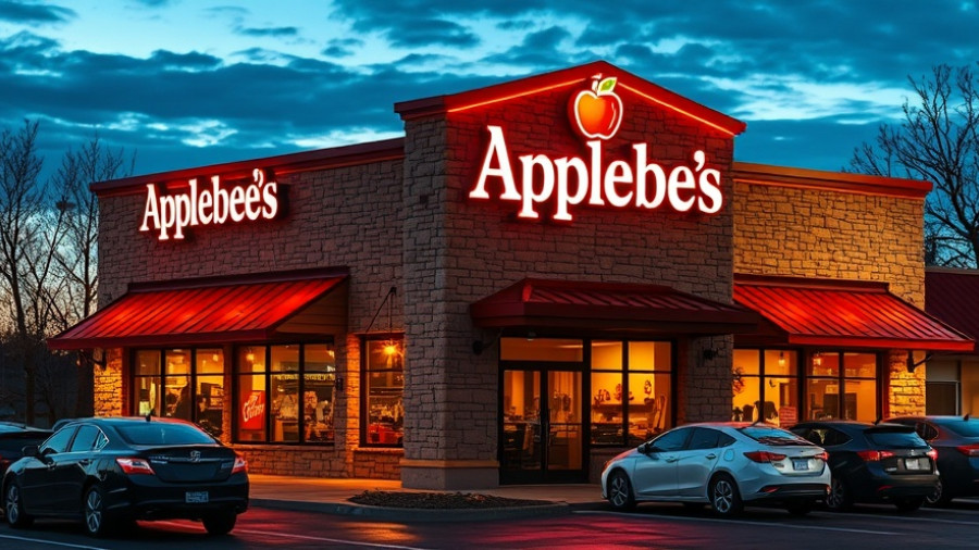 Applebee's restaurant exterior during evening with bright signage.