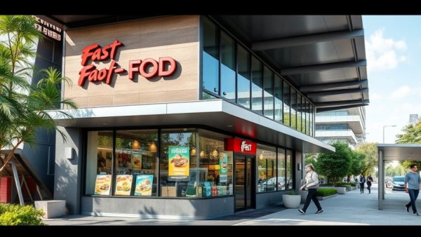 Trendy fast-food restaurant representing healthy fast-food franchise growth.