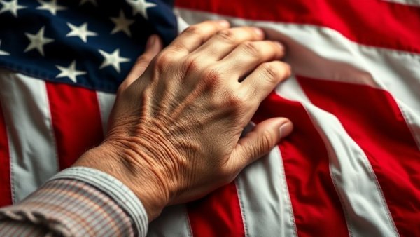 American flag with hand, symbolizing Veterans Day free restaurant meals.