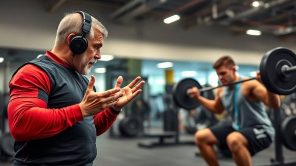 Squat depth techniques discussion with coach and gym squat scene.