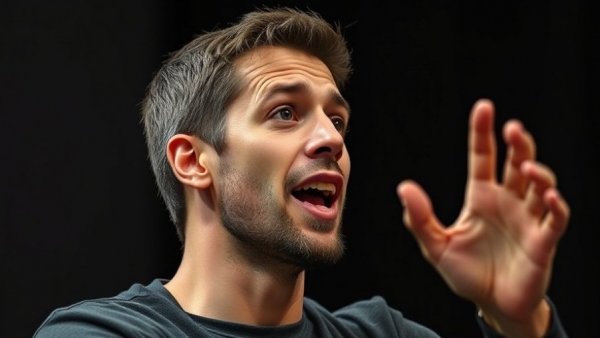 Engaging speaker discussing fitness and nutrition impact.