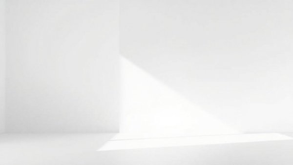 Empty white space with soft lighting, minimalism in design.