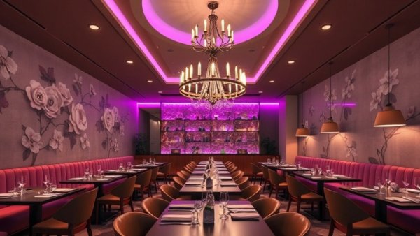 Chic Victory Restaurant & Lounge interior with elegant decor.