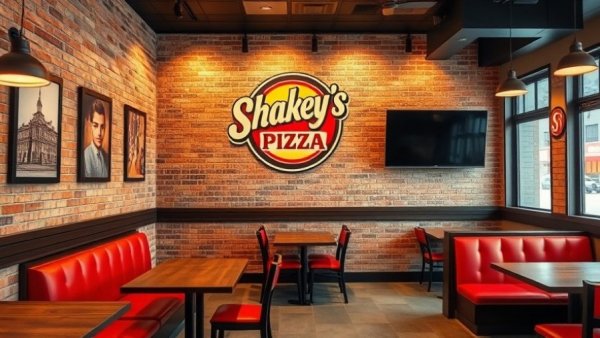Shakey's Restaurant Revamp: Modern pizzeria with vintage charm.