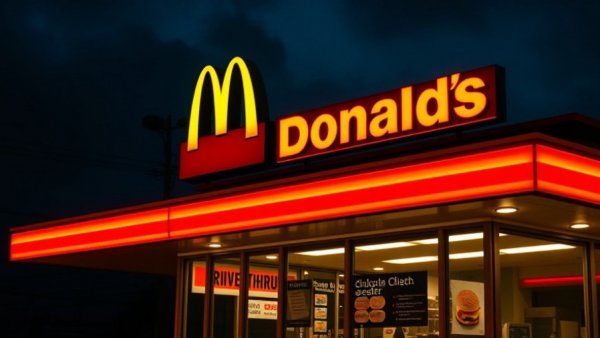 McDonald's sign highlighting 'Extra Value Meals are back' at night.