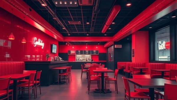 Bonchon expansion in Puerto Rico 2026, modern interior with red accents.