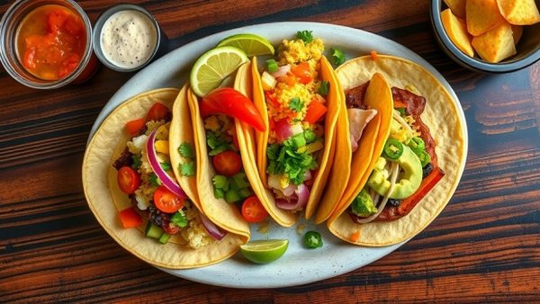 Colorful Tex-Mex meal display for Thanksgiving Eve Restaurant Promotions.