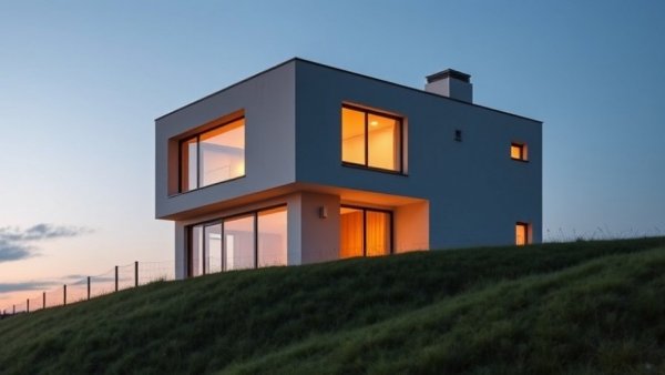 Modern house cost estimation for 2025 with projected expenses.