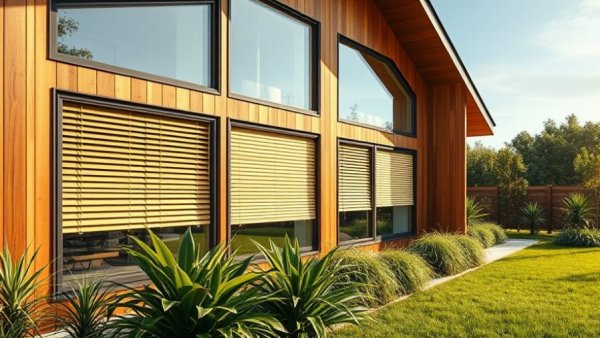 Modern passive house exterior showcasing mechanical systems and wooden cladding.