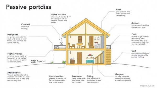 Infographic on passive house principles for high performance building.