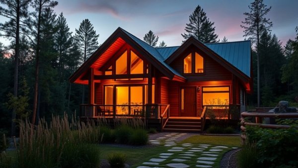 Modern home exterior showcasing the benefits of building a new home.