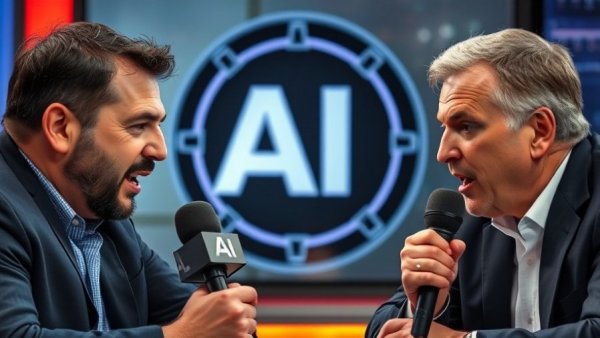 Debate on AI's limitations in fitness with intense expressions.