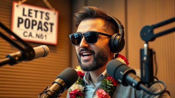 Engineers transitioning to fitness, confidently speaking on a podcast.