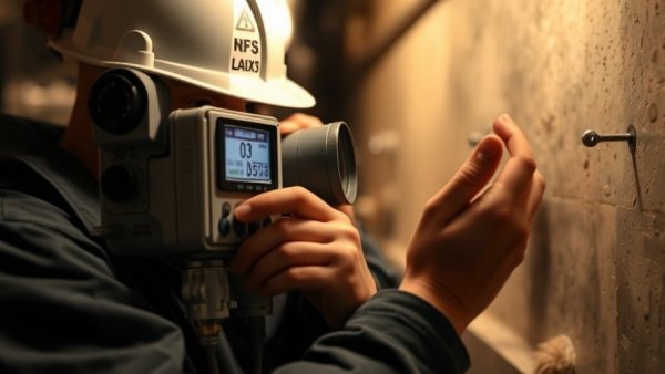 Technician inspects air quality monitor highlighting importance of air quality monitoring.