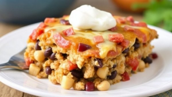 Turkey and Black Bean Taco Casserole