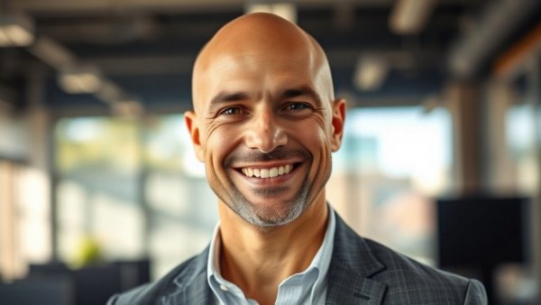 Scott Shotter Teriyaki Madness executive smiling in office setting.