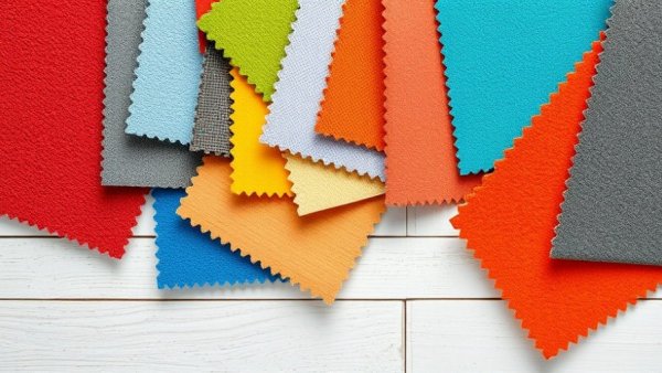 Mixing Textures in Interior Design: vibrant swatches and samples.