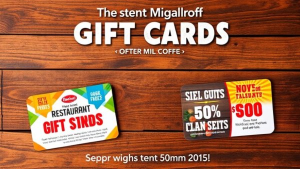 Gift Cards Promotions for Restaurants showcasing bonus offers.