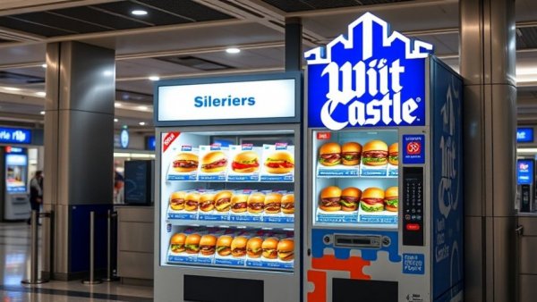 White Castle vending machine at Boston Logan Airport.