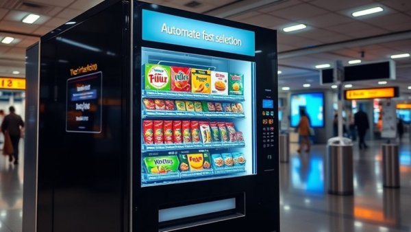 Automated dining solutions at airports via a White Castle vending machine.