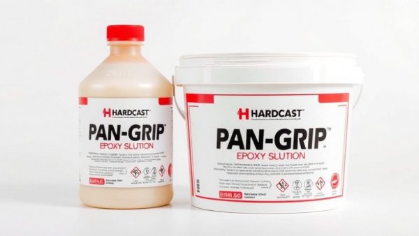 Hardcast® Pan-Grip™ Epoxy Solution containers showcasing label branding.