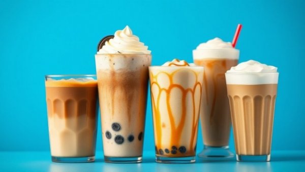 SONIC cold coffee lineup featuring various iced drinks in a vibrant display.