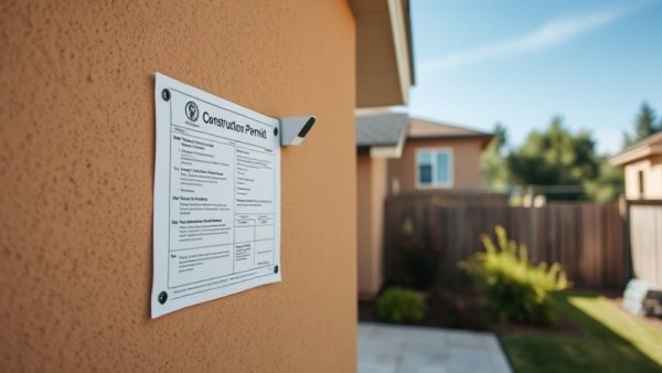 Permit on house wall highlighting rookie roofing mistakes
