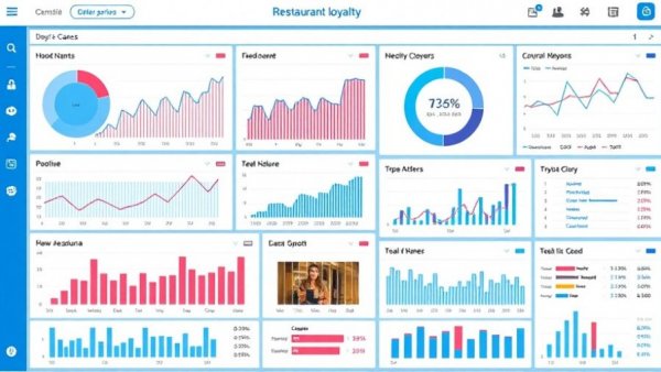 Dashboard highlighting restaurant loyalty performance metrics and data.